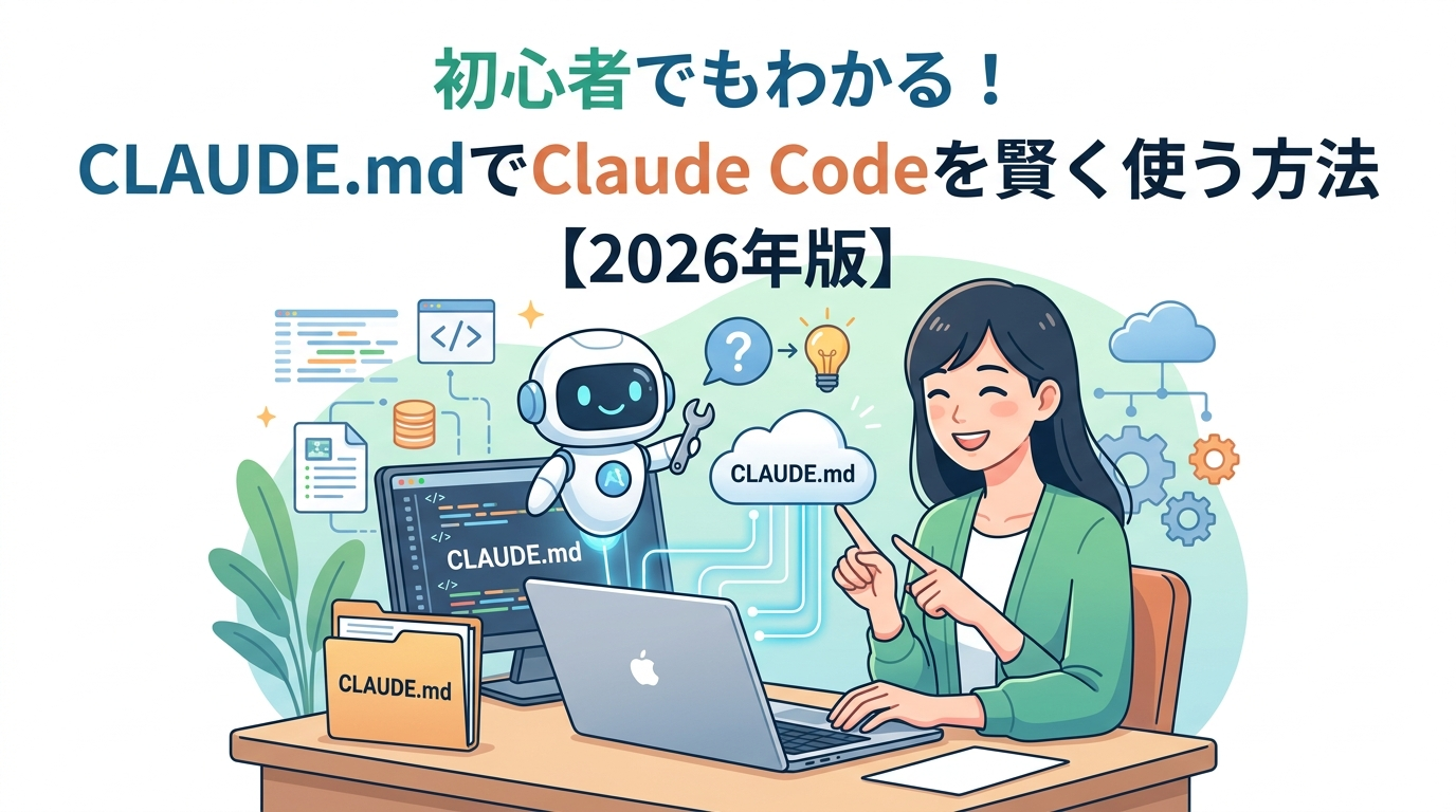 初心者でもわかる！CLAUDE.mdでClaude Codeを賢く使う方法【2026年版】
