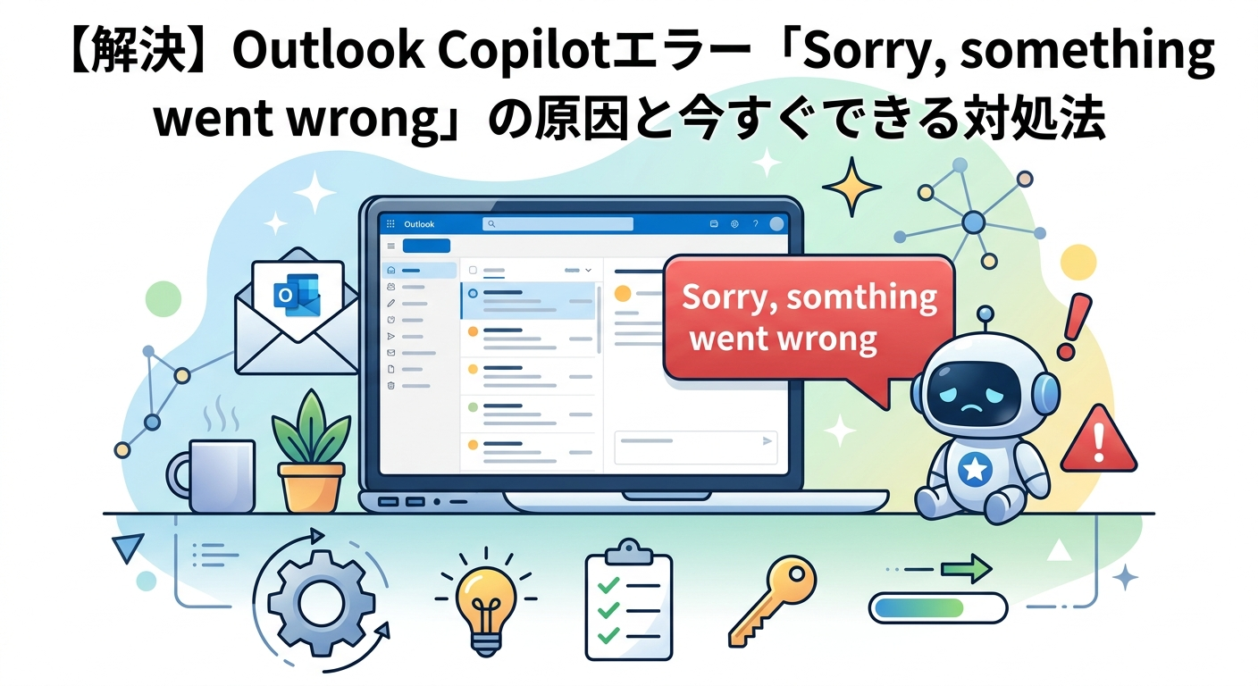 OutlookでCopilotが「Sorry, something went wrong」エラーになる原因と今すぐできる対処法